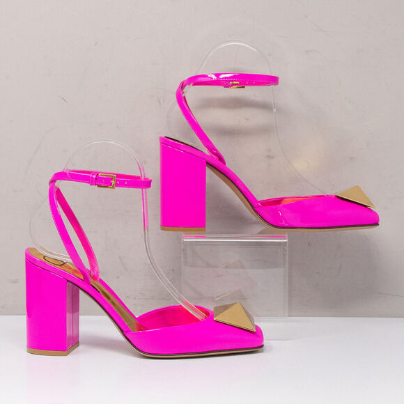 Valentino Garavani Pink Solo Maxi Stud Heels Size 36.5 (6.5 US) - Picture 2 of 7